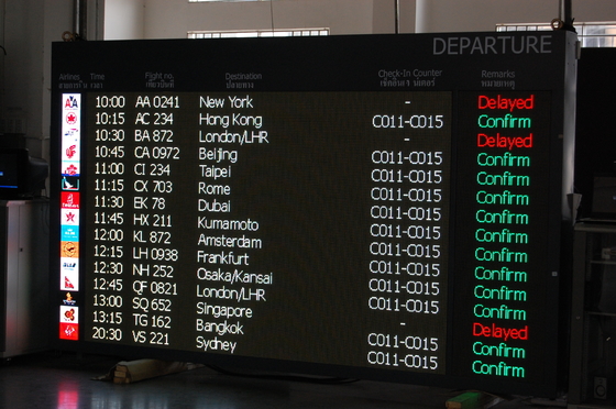 Flughafen-Flug-Informations-Anzeige P6 P12 für Reisend-Passagier