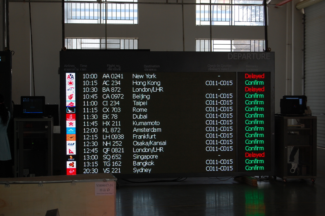 1200*1200mm farbenreiche LED-Anzeige zu Flughafen-Flug-Information